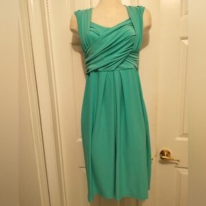 Joseph Ribkoff Green Ruched Tie Front Dress